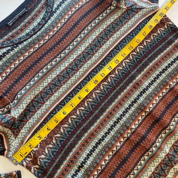 Peruvian Connection Zenima Sweater Dress Womens XL Fair Isle Espresso Multicolor - Picture 8 of 9